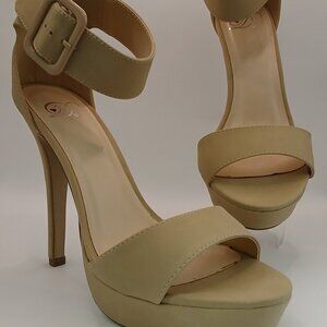 My Delicious Shoes Zelena Buckle Strap Faux Leather Heel Shoes - 8.5M